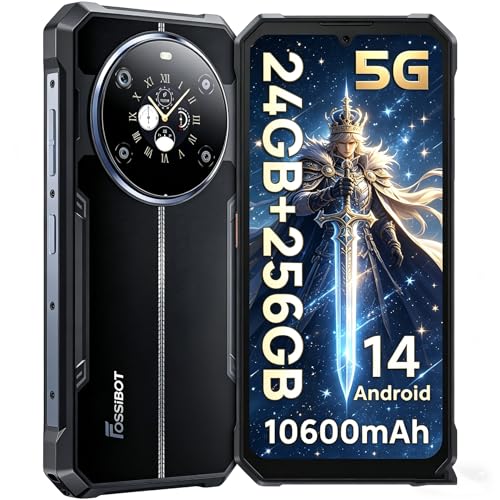 Image of FOSSIBOT F109 5G Rugged Phone Unlocked, 24GB+256GB /2TB,10600mAh Battery Waterproof Phones,Android 14 Rugged Cell Phone, 6.745 inch HD+ 1.32-inch IPS Smartphone,50MP+16MP+5MP Rugged Phone(2026 deep Blue)