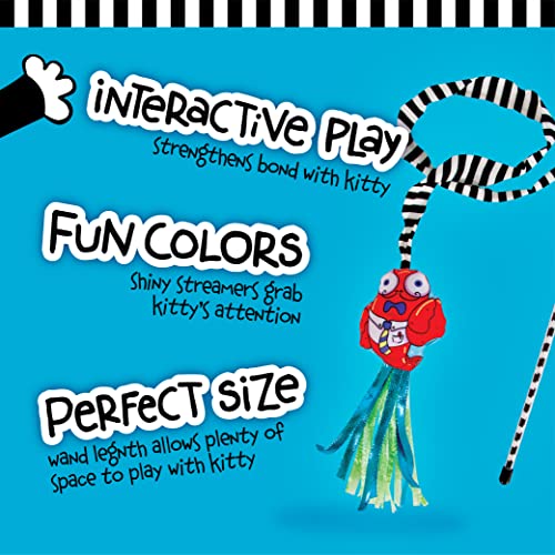 Booda Fat Cat Interactive Cat Toys - Crawdaddy Cat Wand Stuffed With 100% Organic Catnip #TOP4