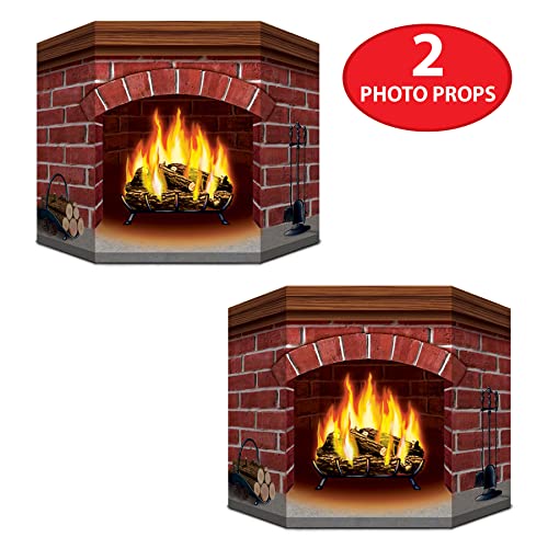 Brick Fireplace Stand-Up Party Accessory Pack of 2 - Thumbnail 4