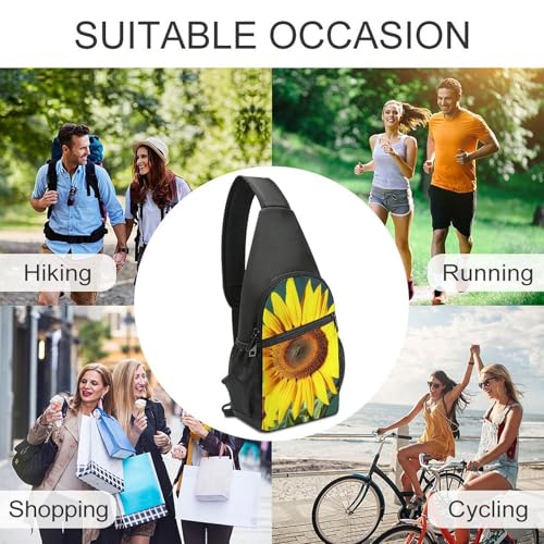 Bolso tipo bandolera Bloom Sunflower para deporte y trekking miniatura 6