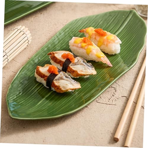 Set de platos cerámicos rectangulares para sushi 12 pulgadas miniatura 3