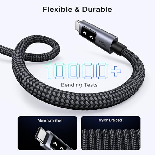 UGREEN Uno USB C to USB C Cable 100W Fast Charging Cable Type C Charging Cord with LED Display for iPhone 17/17 Air/17 Pro/17 Pro Max/16, MacBook Pro/Air, iPad Pro/Air, Galaxy S25 Ultra 10FT Black by UGREEN - Image 7