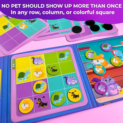 Image of QUOKKA Magnetic Sudoku Toddler Puzzles Ages 2-4 - 20 Pieces Puzzles for Kids Ages 4-6 - Games for Kids Ages 3-5 Sudoku Book with 3 Levels: Easy, Medium, Hard - Educational Portable Travel Game