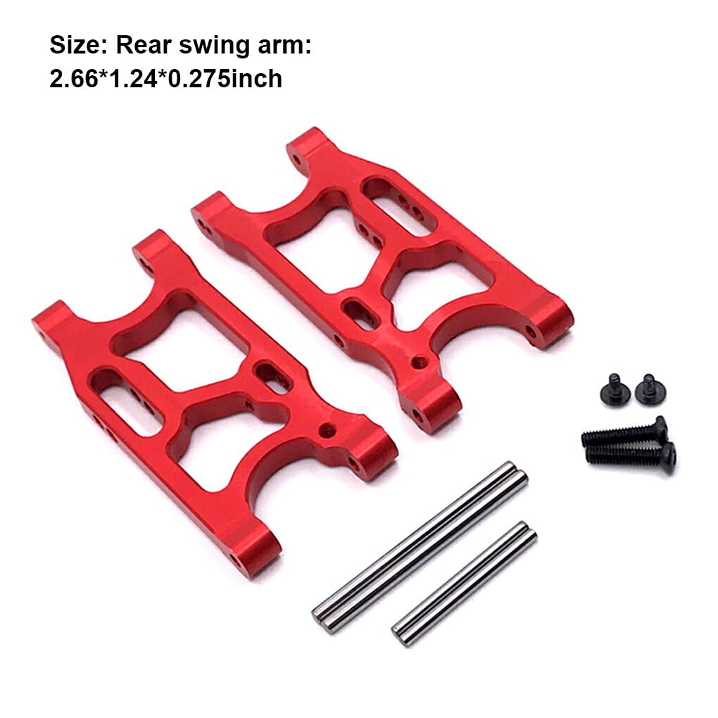 Kit De Tiges De Châssis Rc, Ensemble De Liens De Mise à Niveau En Aluminium Pour Voiture Axial Scx24 Axi00005 124  Rouge