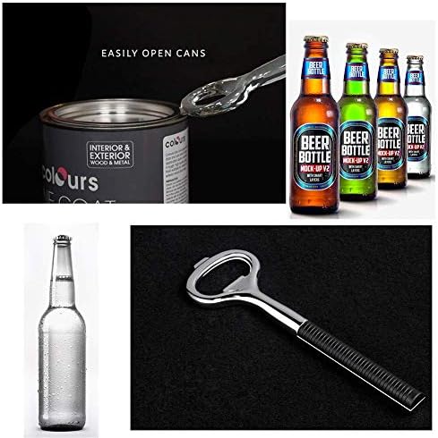 Bartender Bottle Opener - Heavy Duty Stainless Steel Beer Bottle Cap Openers, Solid Easy to Use for Arthritic Hands by Huameilong