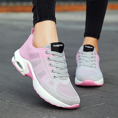 Image of Padgene Womens Sneakers Air Cushion Running Shoes Lightweight Tennis Walking Shoes Mesh Breathable Gym Work Fashion Sneakers Athletic Comfortable Casual