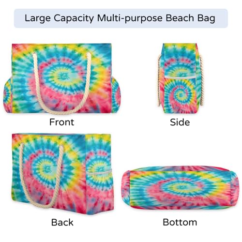 Beach Bags for Women Waterproof Sandproof Large Beach Tote Bag with Zipper Swim Pool Bag for Travel Outdoor4