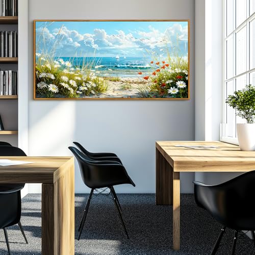 Tableau decoration murale evasion marine et douceur florale chez soi