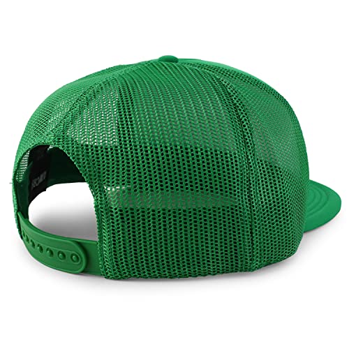 Image of Armycrew Oversized XXL 5 Panel Flat Bill Foam Trucker Mesh Back Baseball Cap