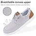 ASITVO Men's Wide Canvas Loafers Casual Slip on Walking Shoes Width Toe Box Big Size 10 Dress Boat Tru-Moc Shoes Silver Grey 43.5