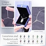 Birthstone Necklace Gift for Her Anniversary Present for Wife Girlfriend Mom Platinum Plated Sterling Silver Infinity Heart Necklace Gift for Women Mother’s Day Valentine’s Day Christmas Day - Image 5