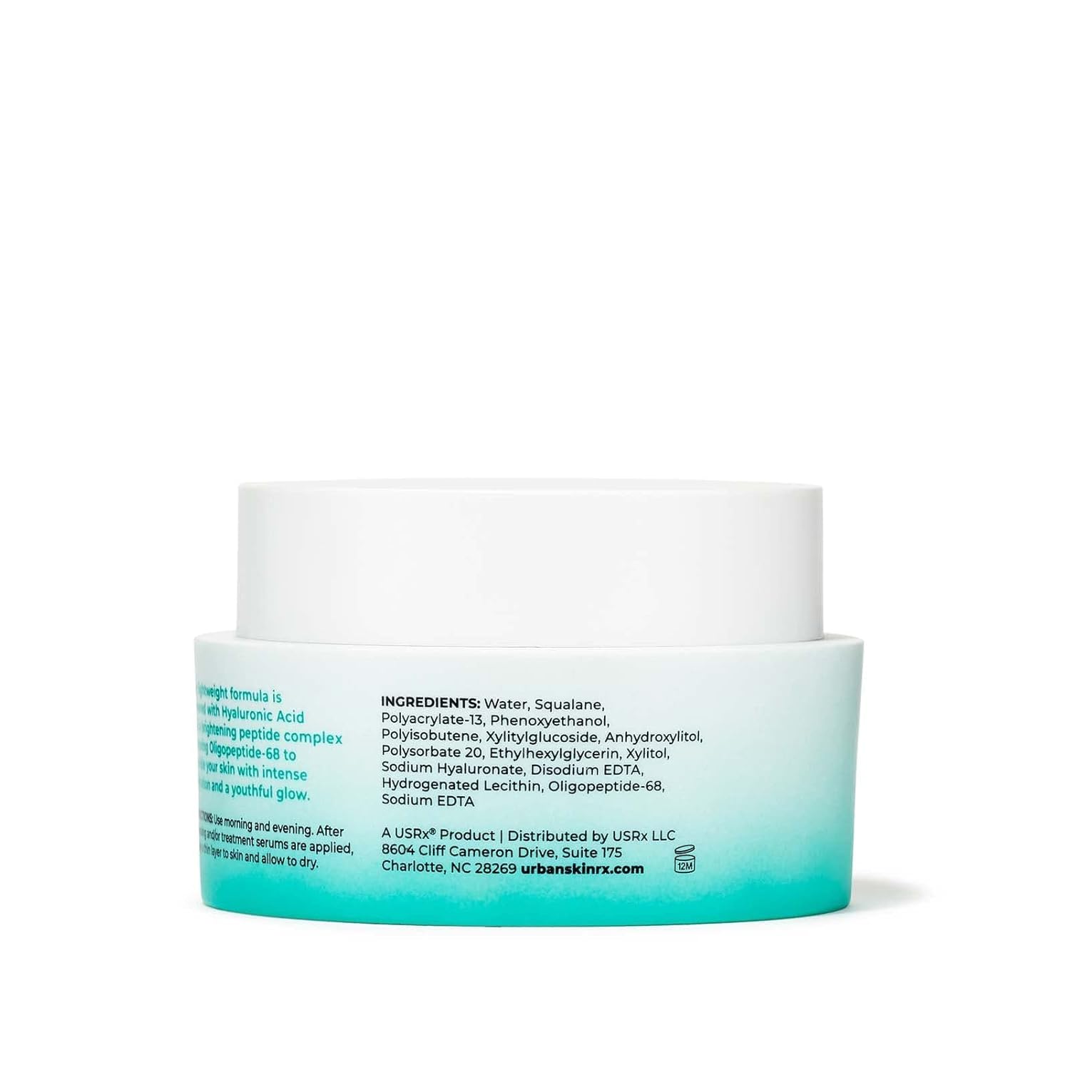 Urban Skin Rx Pro Strength HydraBalance Brightening Moisture Infusion Quick-Absorbing Moisturizer, Fragrance-Free, Formulated with Squalane & Hyaluronic Acid, Combats Dehydration & Texture, 1.69 Oz