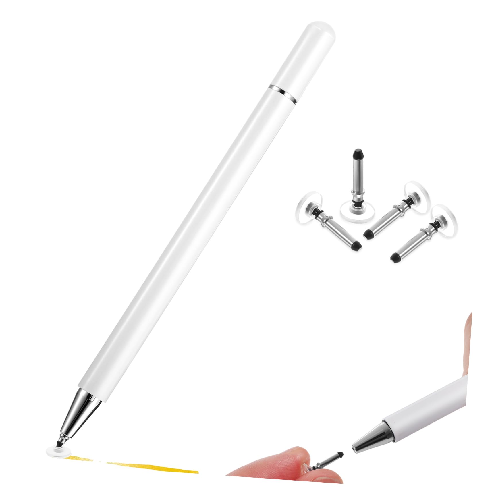 DOITOOL 4stücke Tablet Pen Mit Ersatzspitzen Hochpräziser Touchscreen-Stift Für Tablets Und Smartphones Für Kreative Anwendungen Und Präzises Schreiben Kompatibel Mit Kapazitiven