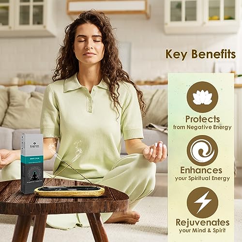 White-Sage-Incense-Sticks-250g-135-Sticks-Holder-Natural-Long-Lasting-Aromatherapy-Meditation-Yoga-Spiritual-Healing White Sage Incense Sticks 250g 135 Sticks Holder Natural Long Lasting Aromatherapy Meditation Yoga Spiritual Healing