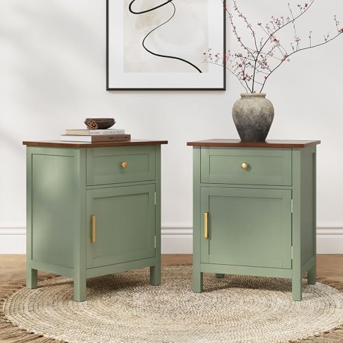 ARTPOWER Nightstand Set of 2, Wood ...