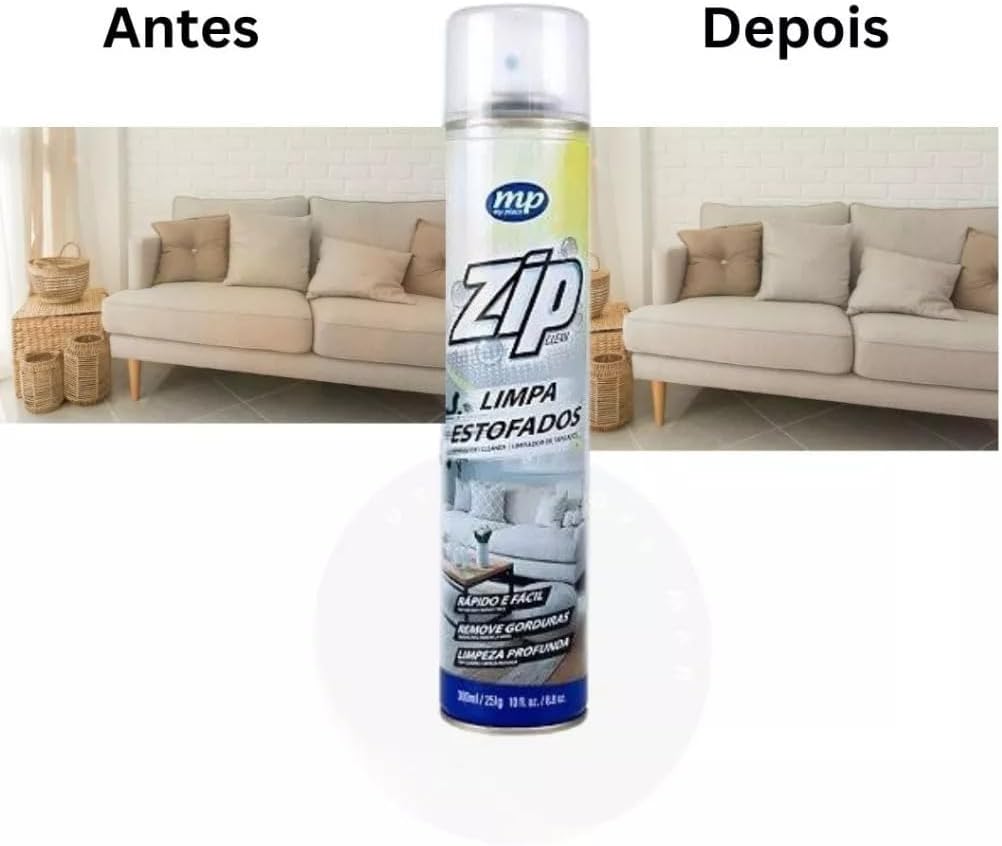 ZIP Limpa Estofados em Spray, 300ml, Limpeza Profunda para Tecidos