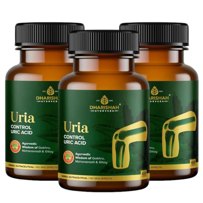 Dharishah Ayurveda Uria Capsules | Herbal Nutraceutical | Controls Uric Acid | 60x3 Capsule (B0DFTWJ2R2) Amazon Price History, Amazon Price Tracker