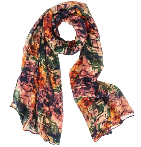 Classic Lightweight-Fashion-Scarf for Womens - Soft-Pareo-Colorful Shawl-Wrap Spring-Summer Long Scarf(35
