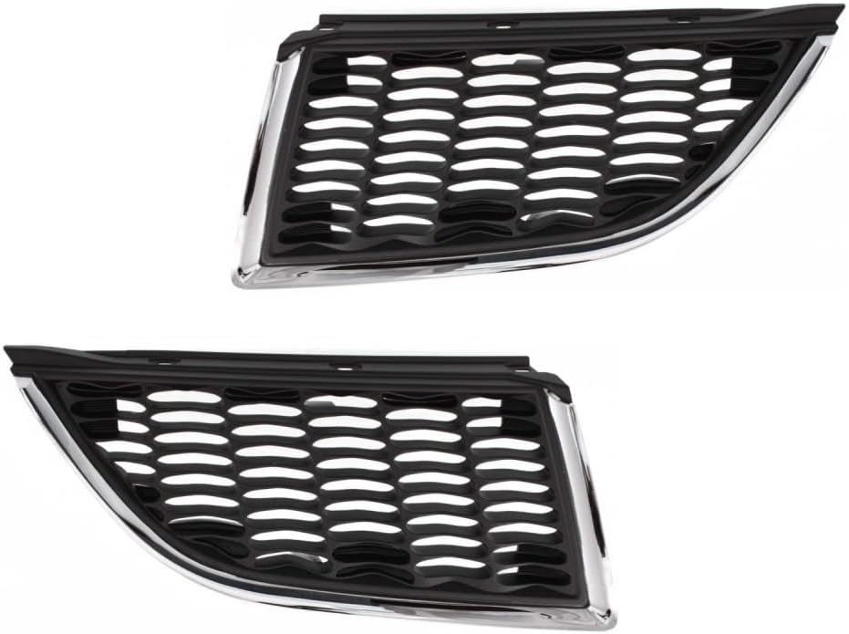 For Mitsubishi Galant 2004 2005 2006 Grille Driver and Passenger Side | Pair | Chrome/Painted Silver Gray | Plastic | Replacement For MI1200250, MI1200251 | 615343088365, 615343088372