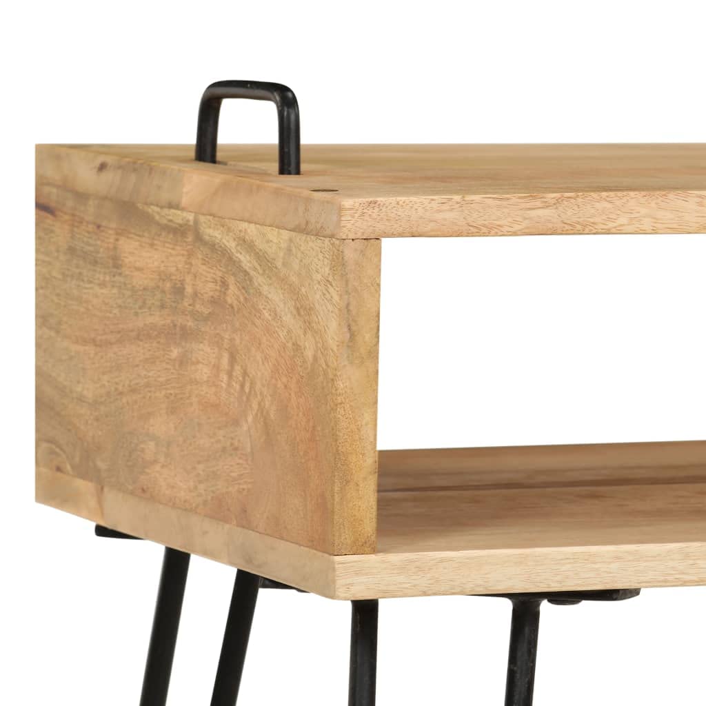 Stół do salonu, stolik do salonu, dekoracja salonu, stolik kawowy z litego drewna mango, 100 x 60 x 45 cm, do salonu, biura, sypialni