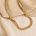 Jean Beau Chunky Gold Bismark Link Chain Layered Necklaces for Women, 18K Plated Statement Simple Adjustable Choker Necklace Non Tarnish Summer Prom Jewelry Gift