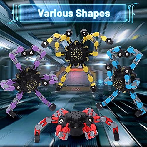 Transformer Chain Robot Fidget Spinner Toy 6 Pack - Image 2
