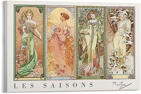 Amazon.co.jp: Alphonse Mucha アルフォンス・ミュシャ 四季変化 