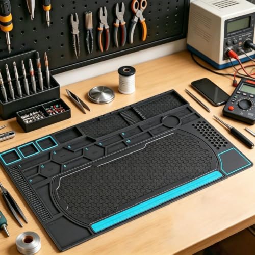 Alfombrilla magnética para reparar celulares con comodidad en tu banco de trabajo 4