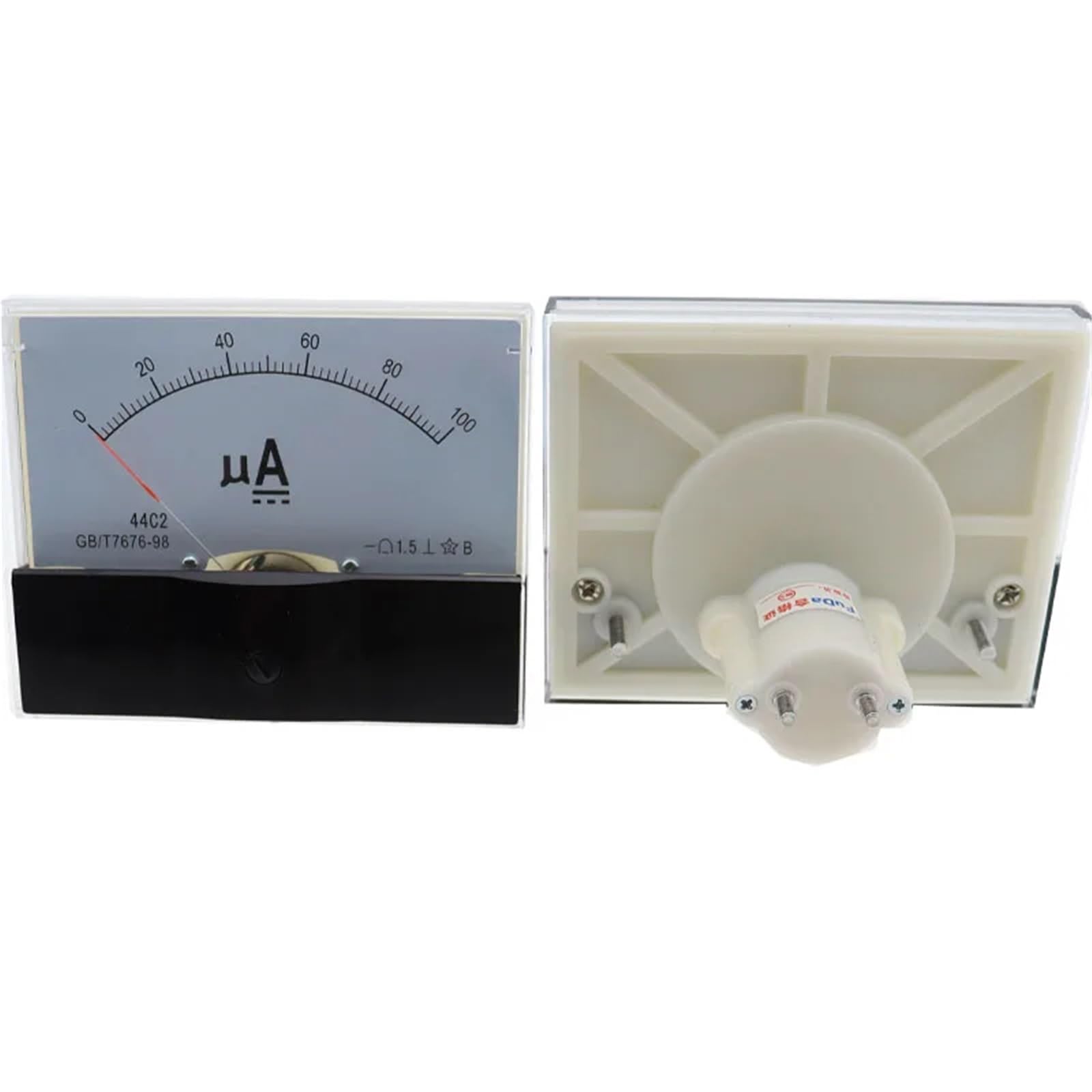 1 pz 44C2-A 0-50uA 100uA 500uA Misuratore di corrente micro-amperometro analogico di classe 1.5(100UA)