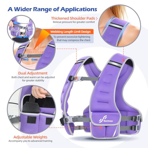 Image of Sportneer Adjustable Weighted Vest Woman: 6-10lb /10-18lb Weighted Vests