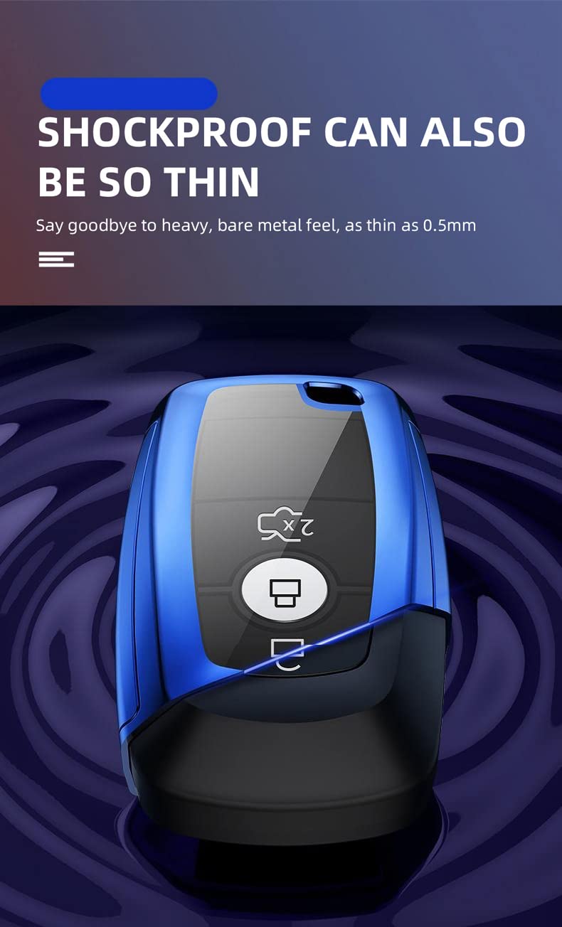 KUNIO Autoschlüssel Hülle Für Ford | Mondeo Mustang Explorer Fiesta F150 - TPU Case Mit Anhänger