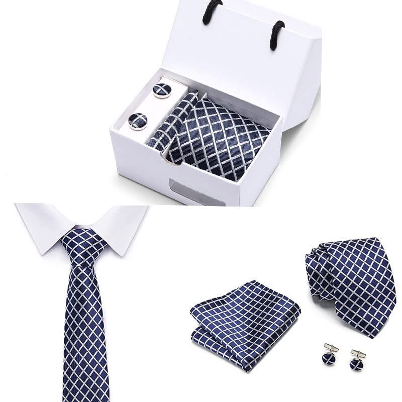 Set Corbata Pañuelo y Mancuernillas para Hombre miniatura 3