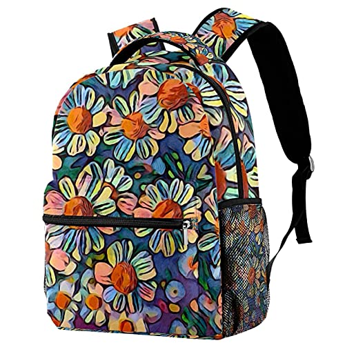 Sac à dos adolescents fleurs multicolore robuste et ultra compartimenté