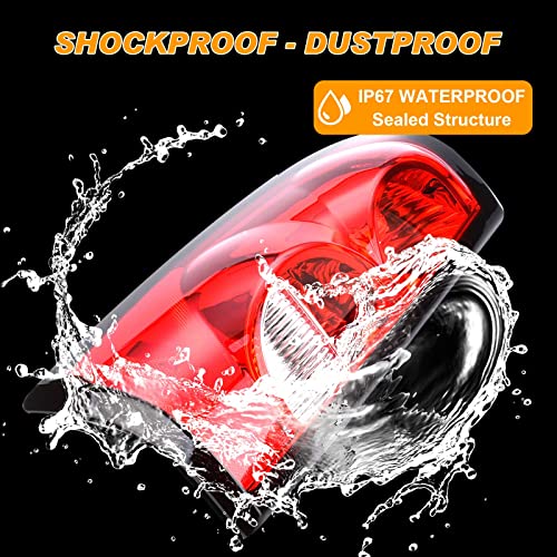 Nakuuly Tail Lights Rear Lamp Compatible With 2003-2006 Chevy Silverado 1500 2500 3500 1500Hd 2500Hd 2007 Classic Driver And Passenger Side Taillights Brake Signal Assembly With Bulb And Harness #TOP5