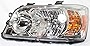 Evan Fischer Headlight Lens and Housing Compatible with 2007 Toyota Highlander Driver Side
