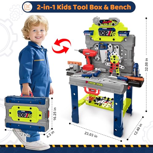132-Piece Kids Tool Bench Set
