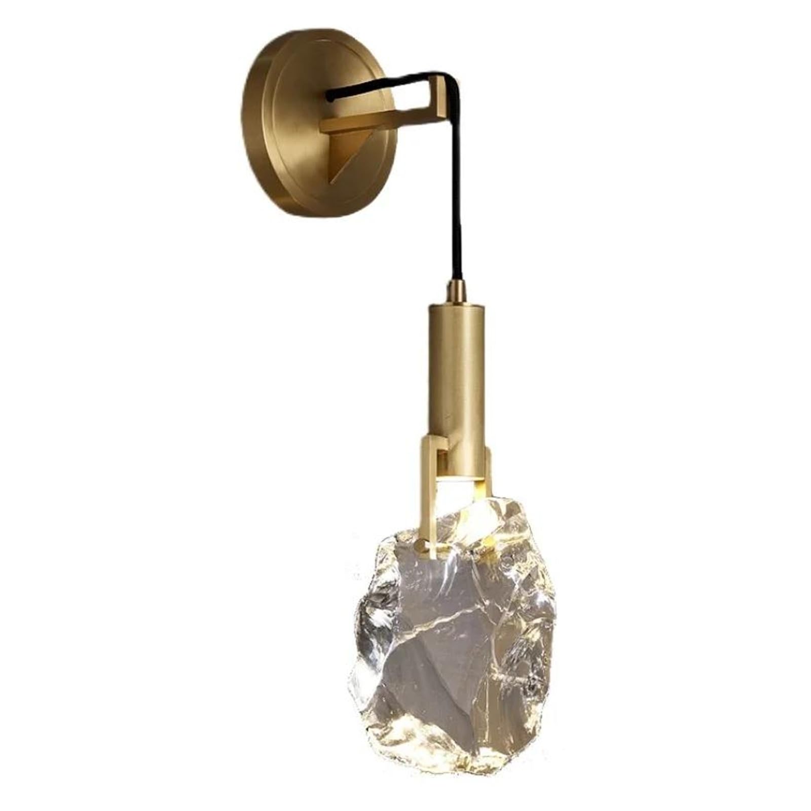 ZTCHSENZT Wall Sconces, Crystal LED Wall Lights Fixtures Home Indoor Decor Bedroom Living Room Beside Lamp Copper Nordic Modern Wandlamp,A