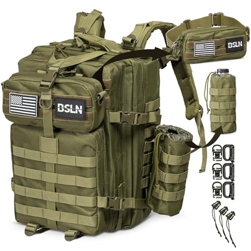Image of Large 45L Tactical Backpack for Men, Military Backpacks for Women, Bug out Bag Army 3 Days Assault Pack Rucksack with Molle System
