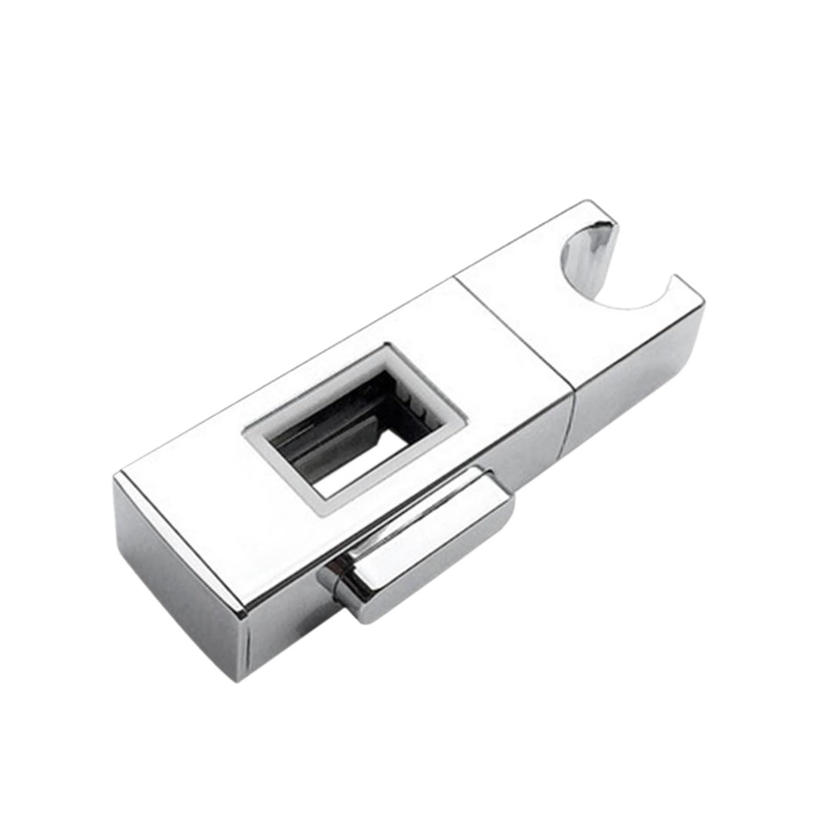 Hand Shower Holder Square Pipe Shower Head Holder Adjustable Rotatable Sprayer Fixed Base Replacement Riser Rail Bracket Hardware Bath Accessories(Size 3)