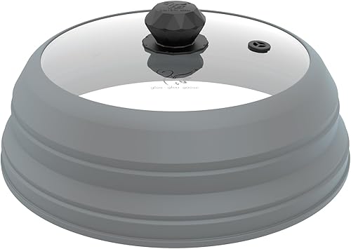 Vista 18 de Cubierta de vidrio ventilado para microondas, tapa protectora de salpicaduras con silicona plegable para alimentos como cubierta de placa de 10.8