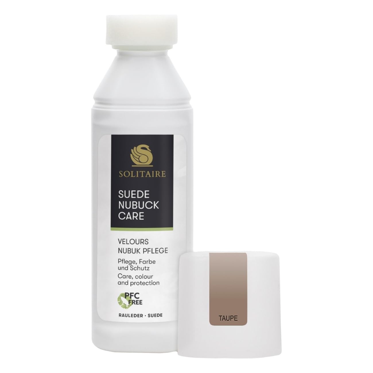 Velours Nubuk Pflege, 75 ml, Farbauffrischung, Lederpflege und Imprägnierung Farbaktivierung von Schuhen aus Willdleder, Rauleder, Veloursleder, Nubukleder und Textilien | Farbe: Taupe