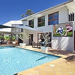 SYLVOX 55'' Full Sun Outdoor TV Smart Waterproof TV 4K 2000nits, Supports Wireless Connection Wi-Fi ARC CEC, Suitable for Partial or Strong Light Area(Pool Series) - Image 5