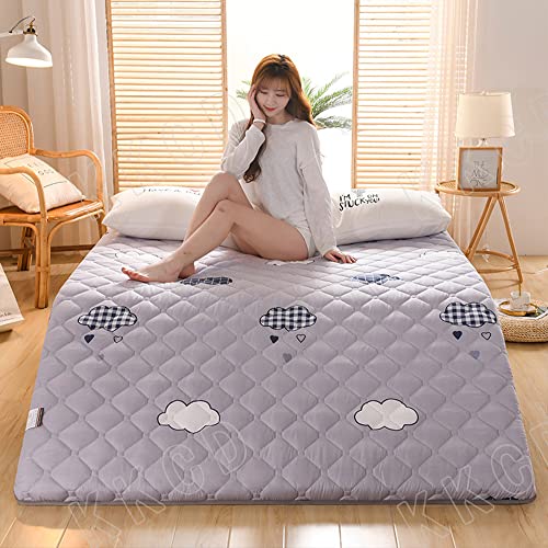 Traditionele Japanse futonmatras,Koreaanse vloermatras om te slapen,opvouwbaar,oprolbaar tatamimat-slaapmatras,draagbare campingmatras,vloerligstoel,slaapbank,F,twin(90x200cm) - Afbeelding 7