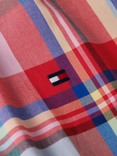 Image of Tommy Hilfiger Men's Short Sleeve Poplin Shirts in Regular Fit, Men's Button Down Shirts