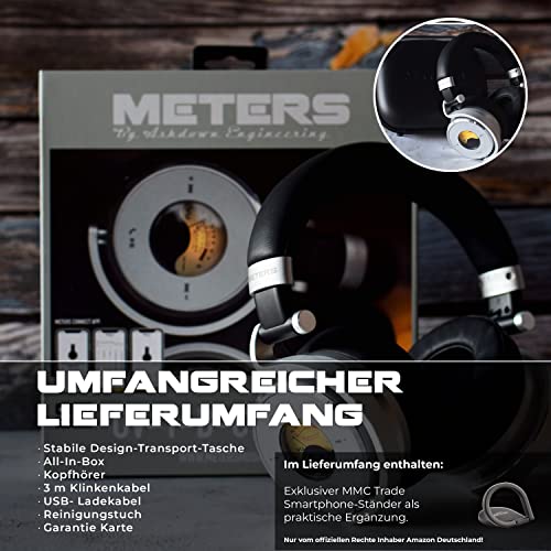 Meters® OV-1-B Connect Braun, Innovation: beleuchtetes VU-Meter, kabellose Bluetooth Over Ear Kopfhörer, Active Noise… - Image 8