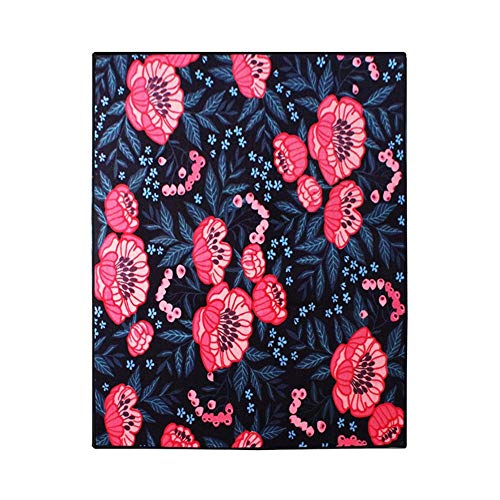 Alfombra de salón MU Inicio con patrón floral Xco antideslizante para sofá y dormitorio