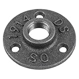 1 Inches Malleable Cast Iron Pipe Flange, Industrial Pipe Flanges for Threaded Black Pipes and Fittings 1 Pcs