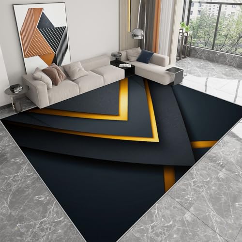 Tapis salon triangles géométriques gris 180x240cm moderne doux - 3