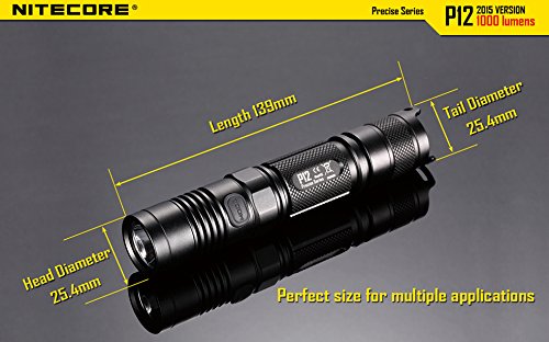 2015 Edition Nitecore P12 Flashlight 1000 Lumens W/Offset Weapon Mount #TOP5