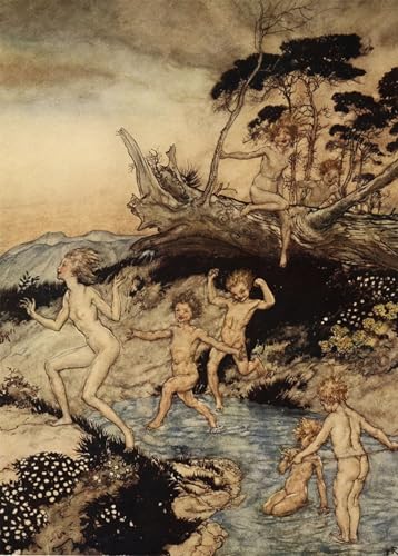 Peinture decorative Arthur Rackham pour habiller un mur vide avec un grand tableau sur toile